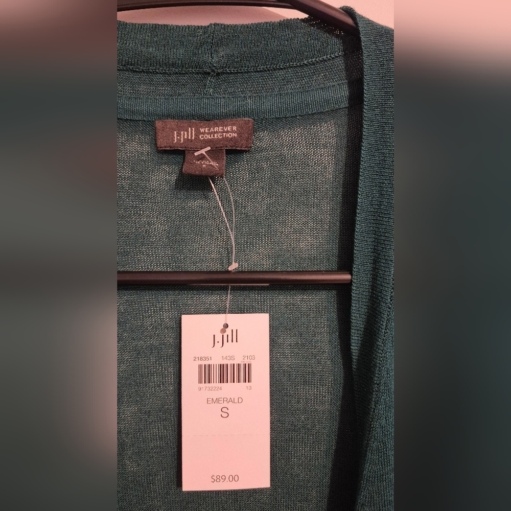 J. Jill Deep Teal Long Cardigan - Picture 3 of 6